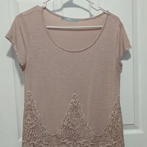 Maurices baby pink crocheted top Size Medium